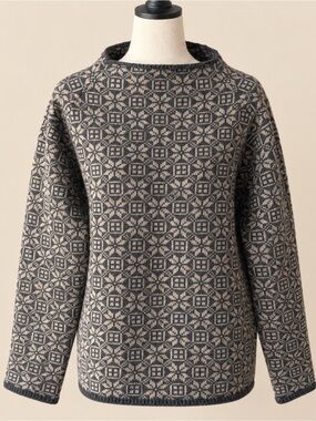 Hand-Knit Nordic Wool/Cashmere Sweater M